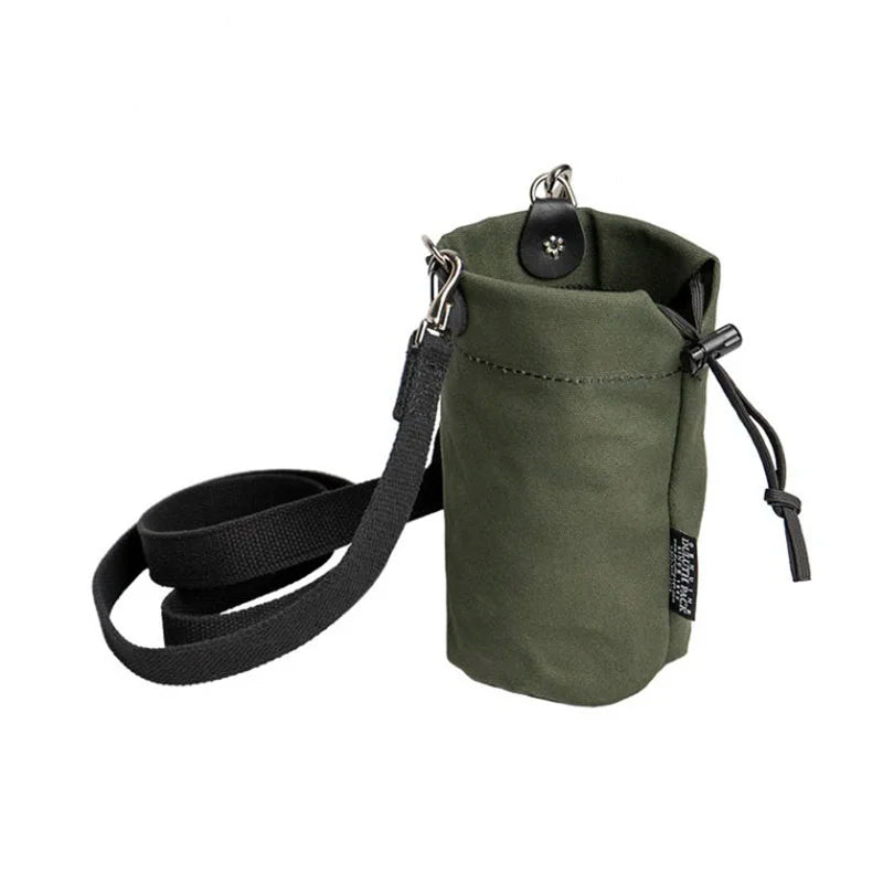 Canvas Water Bottle Holder with Strap