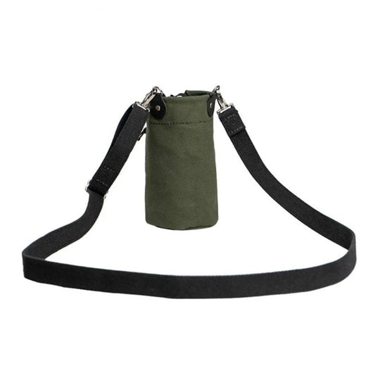 Canvas Water Bottle Holder with Strap