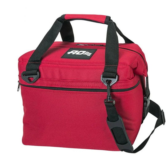 AO Canvas Cooler - 12 Pack in red with white background