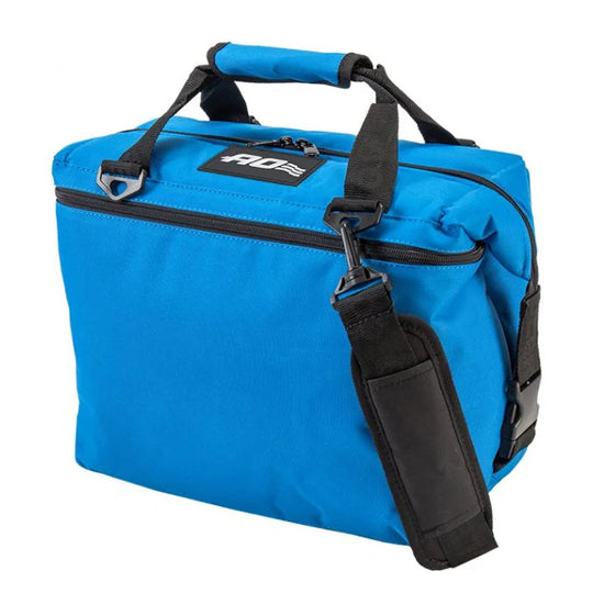AO Canvas Cooler - 12 Pack in royal blue with white background