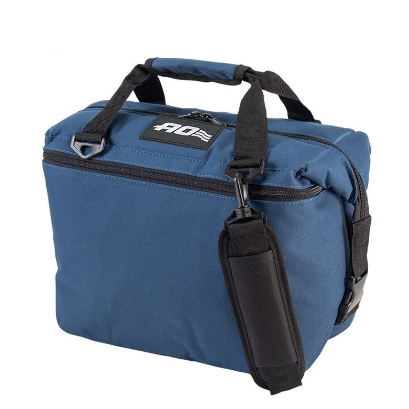 AO Canvas Cooler - 12 Pack in navy with white background