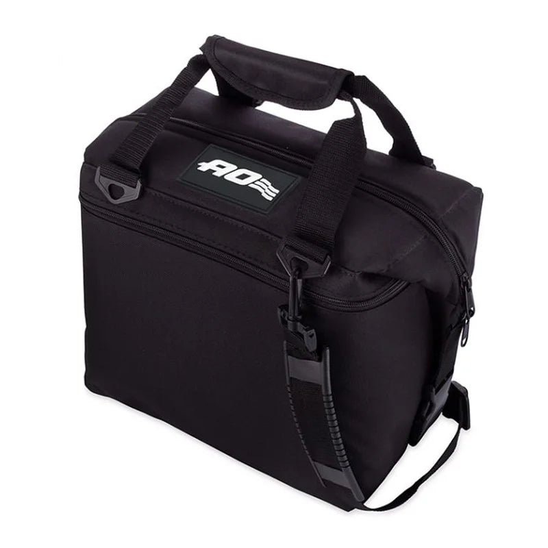 AO Canvas Cooler - 12 Pack in black with white background