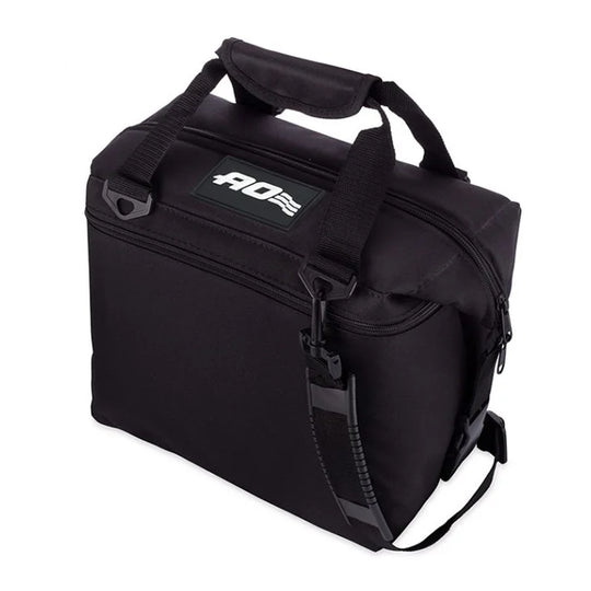 AO Canvas Cooler - 12 Pack in black with white background