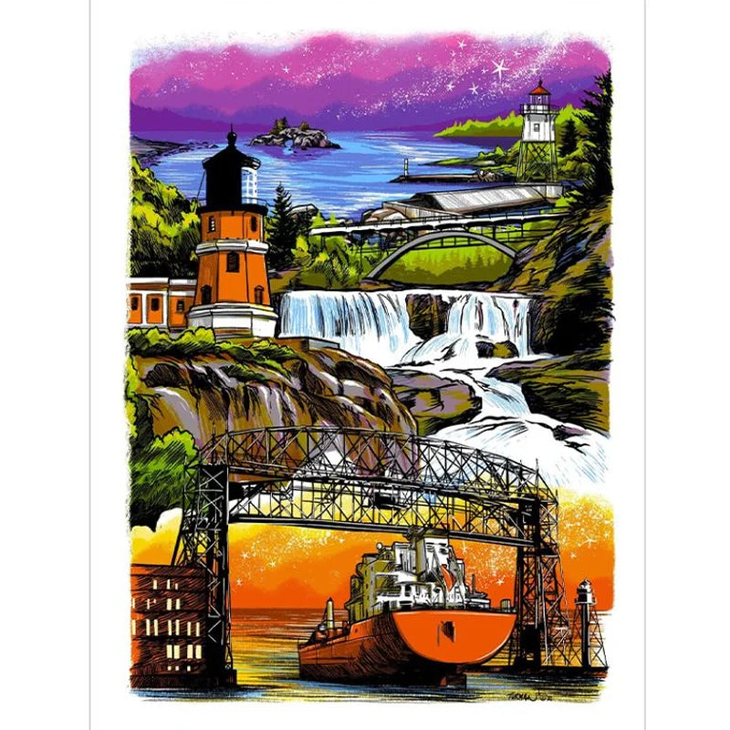 Adam Turman Along the Lake Art Print with white background