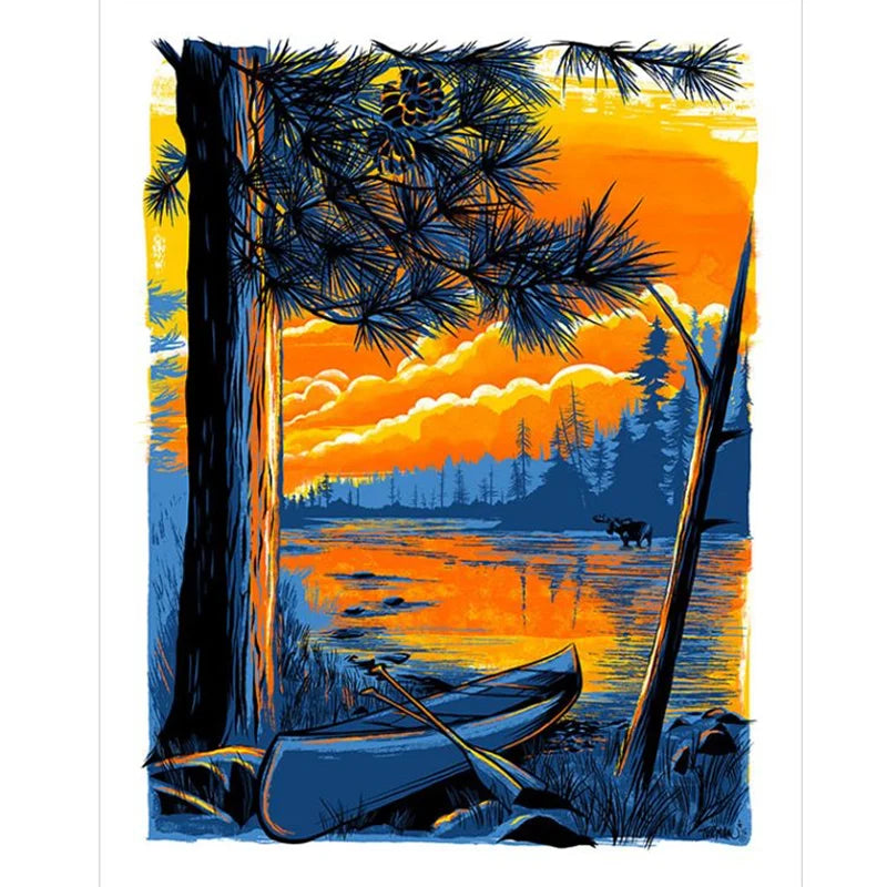 Adam Turman Boundary Waters Canoe Area Art Print with white background