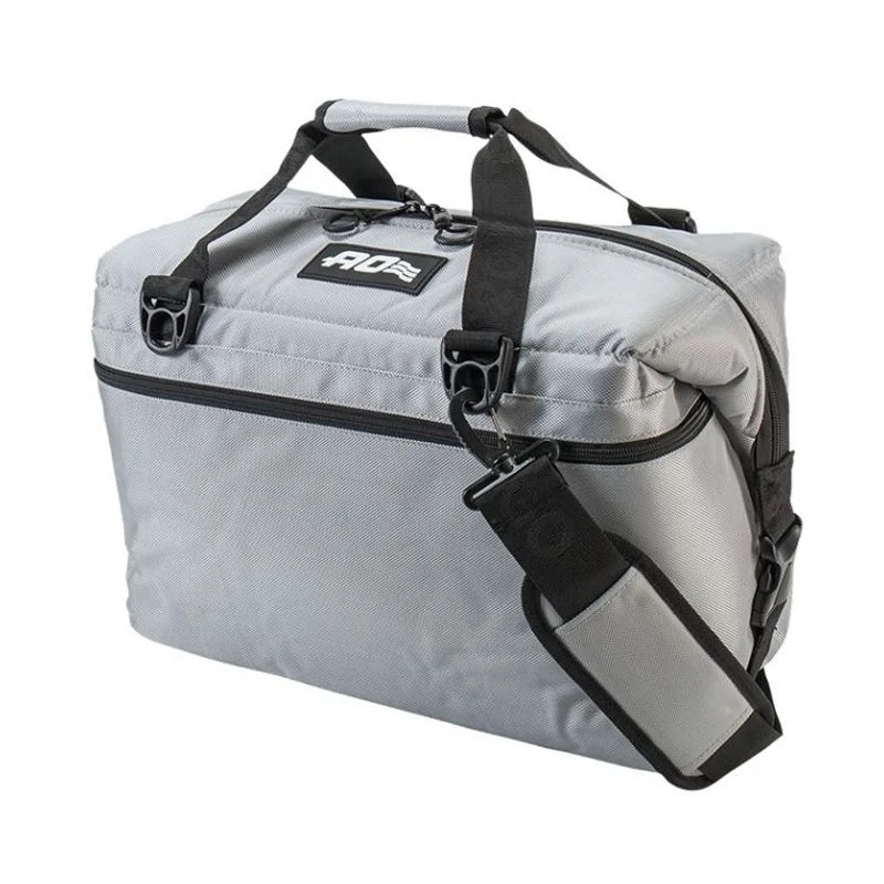 AO Ballistic Cooler - 24 Pack in silver with white background