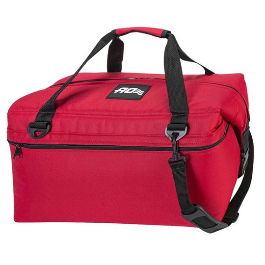 AO Canvas Cooler - 36 Pack in red with white background