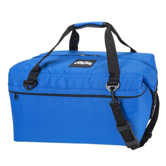 AO Canvas Cooler - 36 Pack in royal blue with white background
