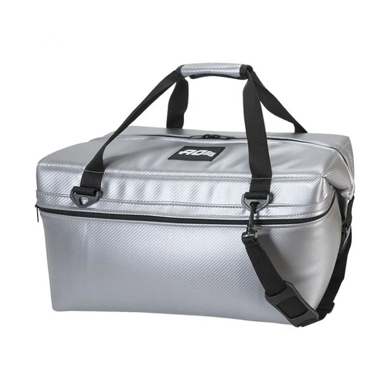 AO Carbon Cooler - 36 Pack in silver with white background