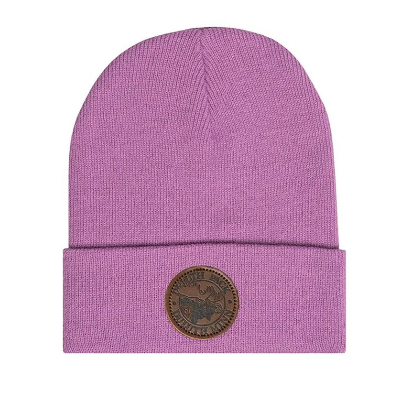 Duluth Pack Logo Beanie in Willowherb with a white background