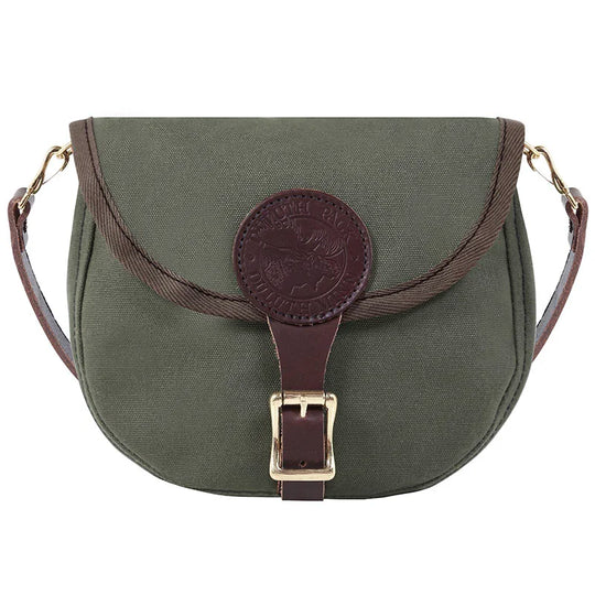 Small Shell Purse in Olive Drab featuring rugged canvas and premium leather strap, designed by Duluth Pack for durable, handcrafted outdoor accessories.