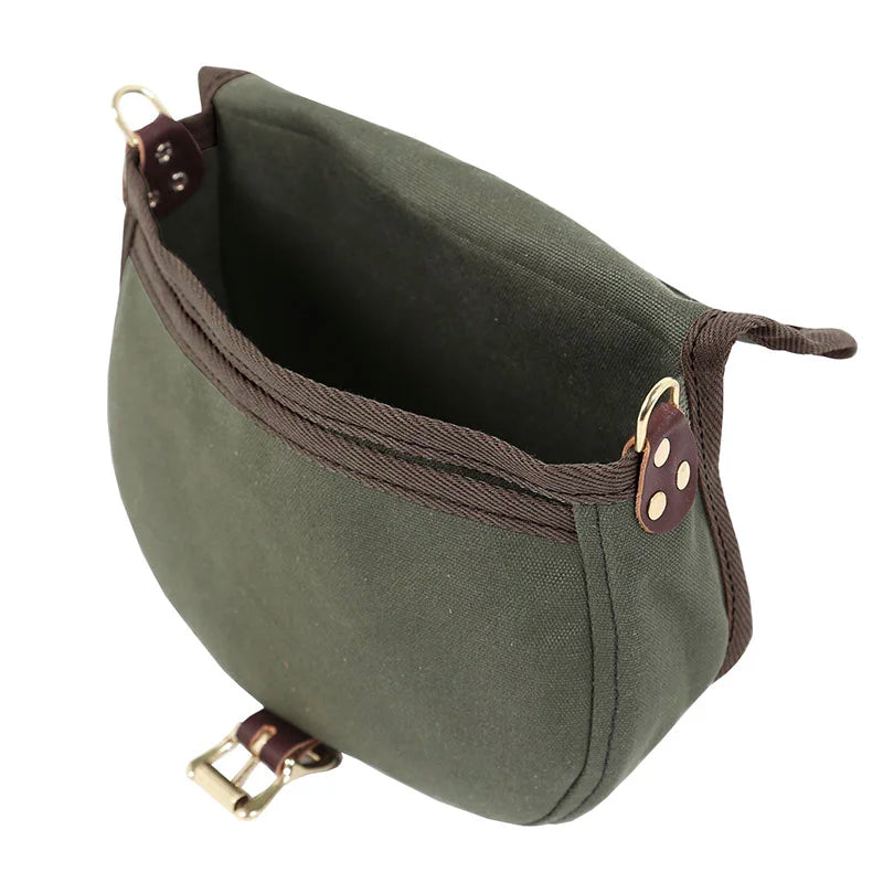 Small Shell Purse in Olive Drab with rugged canvas and leather accents by Duluth Pack, designed for durable outdoor use and everyday carry.
