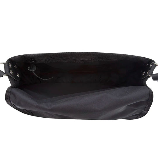 Deluxe Medium Classic Wool Shell Purse featuring a timeless wool exterior and durable nylon interior, showcasing premium craftsmanship for rugged outdoor use.