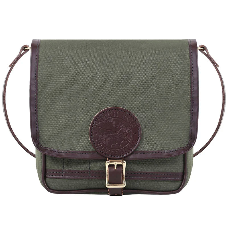 Mini Haversack Purse in Olive Drab with rugged canvas and leather accents, designed for durable everyday use and travel in outdoor settings.