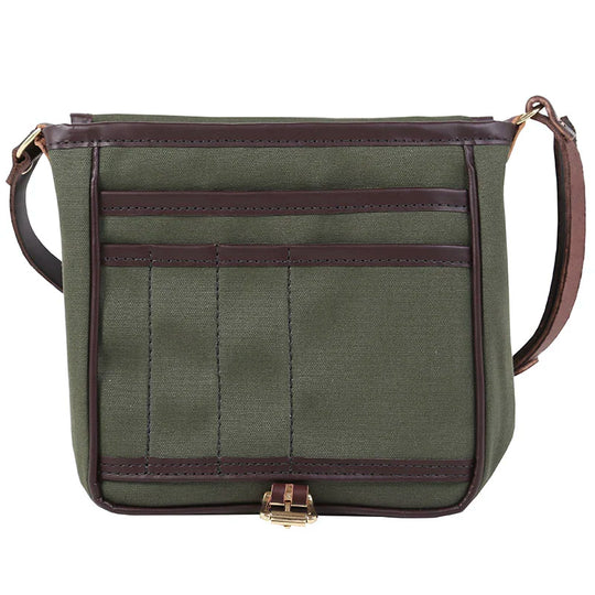Mini Haversack Purse in Olive Drab featuring rugged 15-ounce canvas and premium leather accents, designed for everyday use and travel.