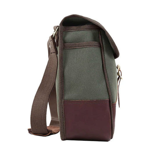 Field Satchel with rugged 15-ounce canvas and premium leather bottom in outdoor-ready design by Duluth Pack for durable everyday use.