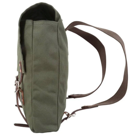 Ranger Pack in Olive Drab featuring rugged canvas construction and premium leather accents, designed for durable outdoor use and long-lasting performance.