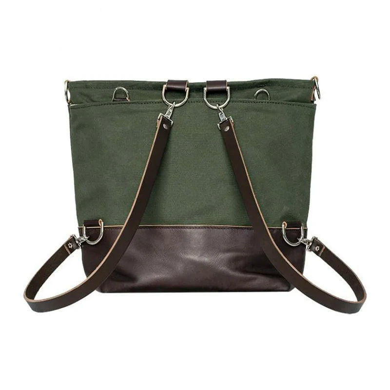 Convertible Jet-Setter Tote in Olive Drab Back Straps
