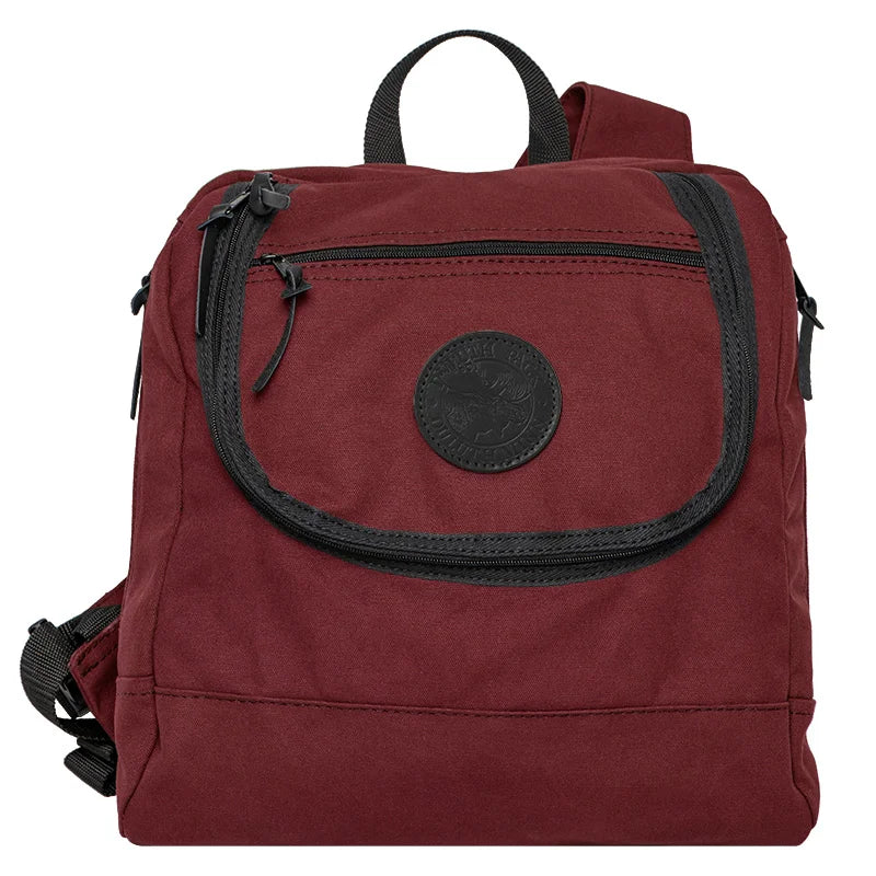 Blind Bag in Burgundy with rugged canvas construction, designed for durable outdoor use and functional hunting gear organization by Duluth Pack.