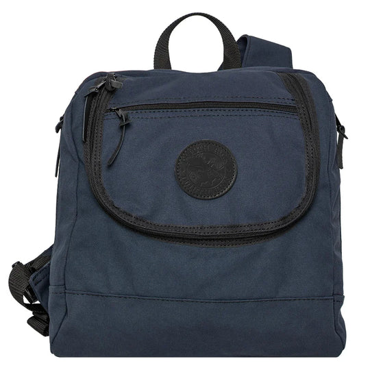 Blind Bag in navy with rugged canvas construction, featuring multiple zippered compartments designed for durable outdoor use and functional gear organization.