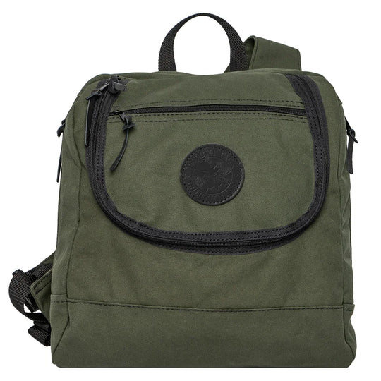 Blind Bag in Olive Drab with rugged canvas construction, designed for durable outdoor use and functional hunting gear by Duluth Pack.
