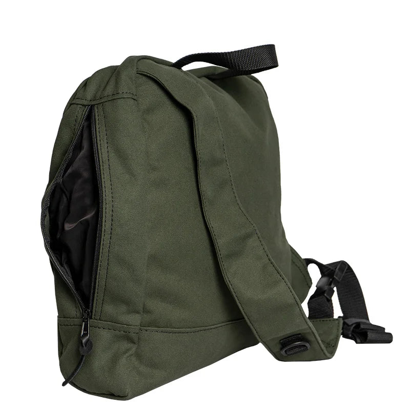Blind Bag in Olive Drab rugged 15 oz. canvas with side zipper pocket, designed for outdoor use and durable everyday carry.