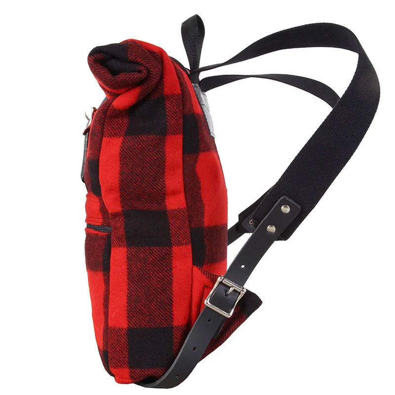 Classic Wool Roll-Top Scout Pack Side