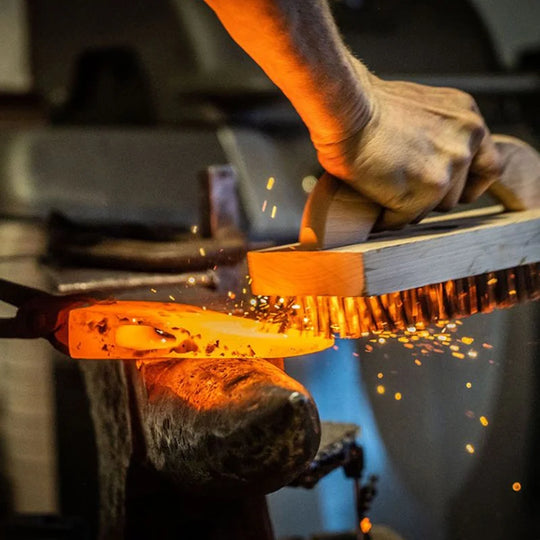 Brant &amp; Cochran Allagash Cruiser axe being black smithed