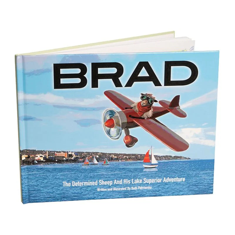 Brad the Determined Sheep And His Lake Superior Adventure by Beth Petrowske with white background
