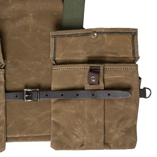 Wax Khaki Upland Game Vest Pockets