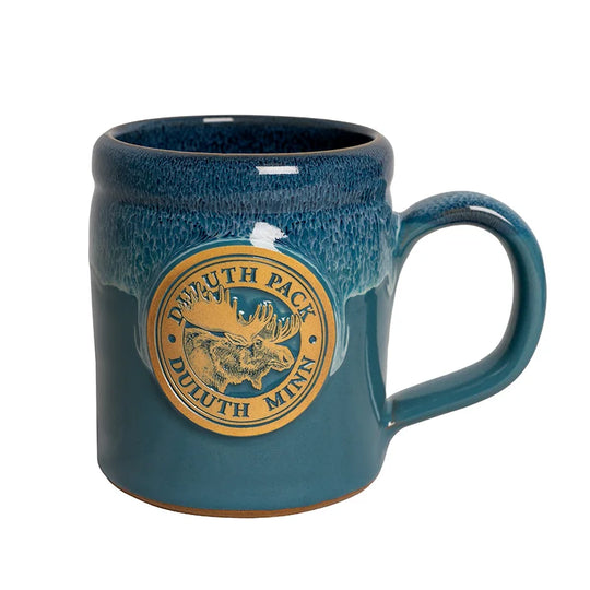 Duluth Pack Camp Logo Mug Blue and White