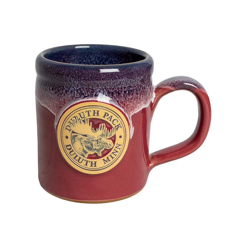 Duluth Pack Camp Logo Mug Burgundy and White