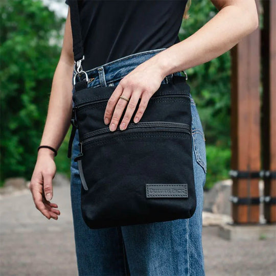 Superior Series Traverse Crossbody on Model in Park