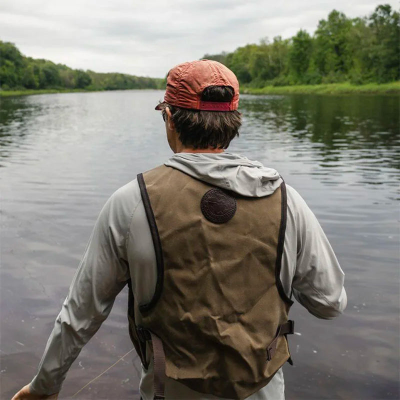 Fly Vest on a model fishing