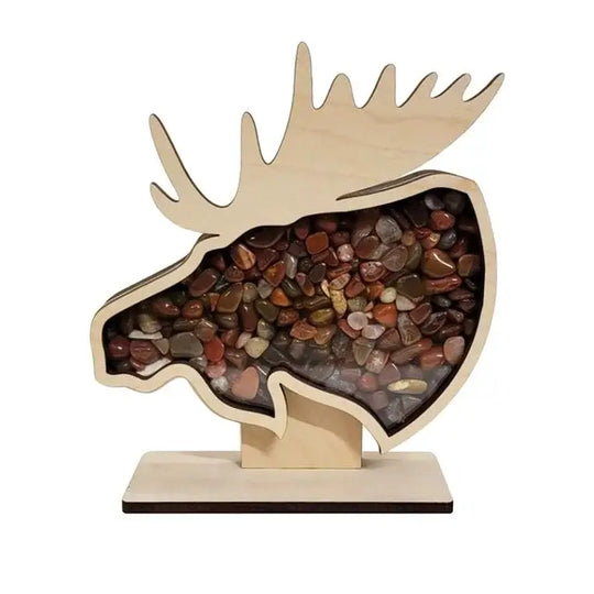 Fitz Craft Creations Moose Agate Display Box - Full Of Rocks A White Background