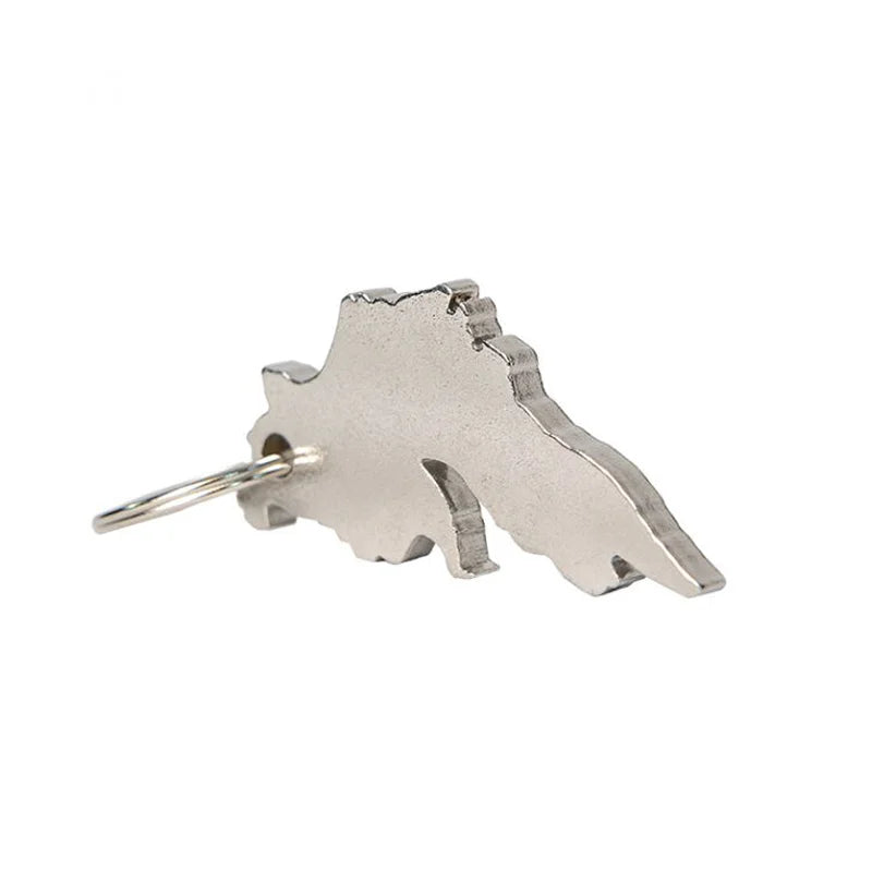 Lake Superior Key Chain Bottle Opener with white background