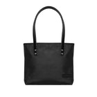Superior Series Leather Lakewalk Tote in black leather with riveted handles, designed by Duluth Pack for durable everyday outdoor use.