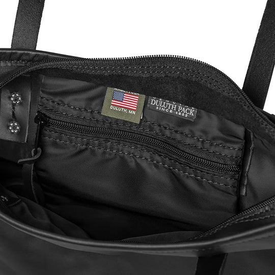 Superior Series Leather Lakewalk Tote with durable black interior pocket and zipper, showcasing premium craftsmanship for versatile outdoor use.