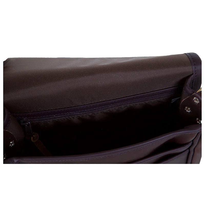 Leather Haversack crafted from thick premium leather with detailed buckling closure, showcasing durable handmade construction ideal for rugged outdoor use.