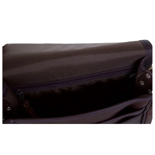 Leather Haversack crafted from thick premium leather with detailed buckling closure, showcasing durable handmade construction ideal for rugged outdoor use.