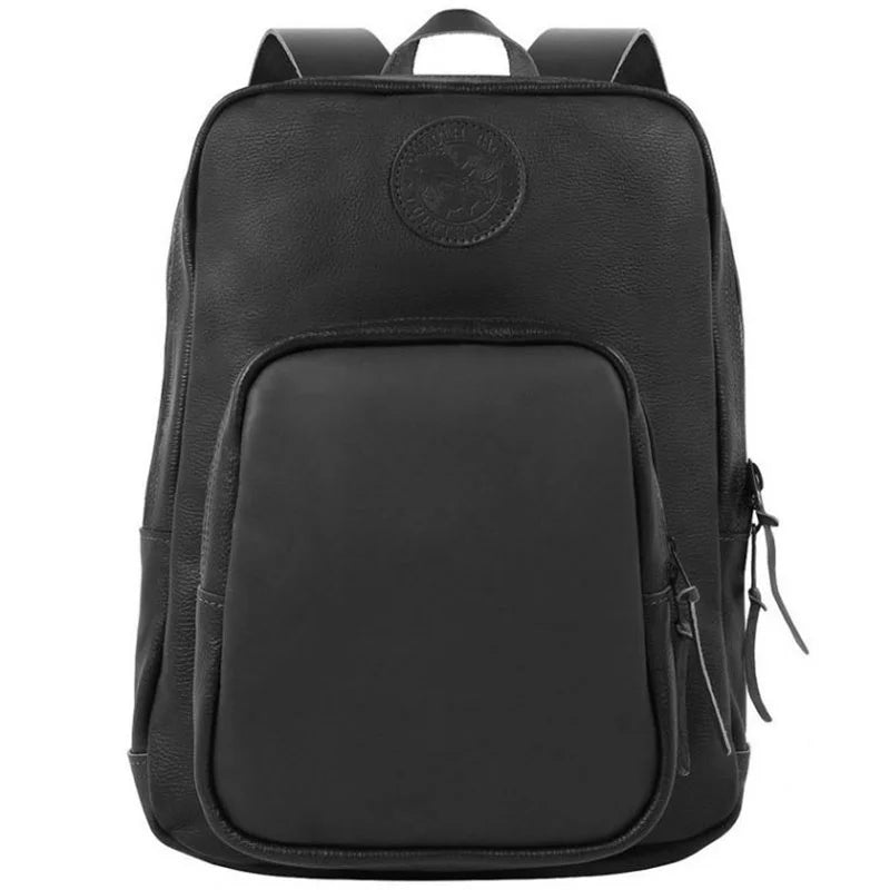 Leather Large Standard Backpack in Pebbled Black