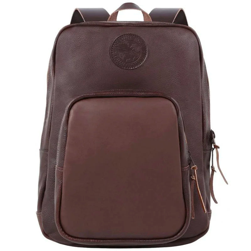 Leather Large Standard Backpack in Pebbled Brown