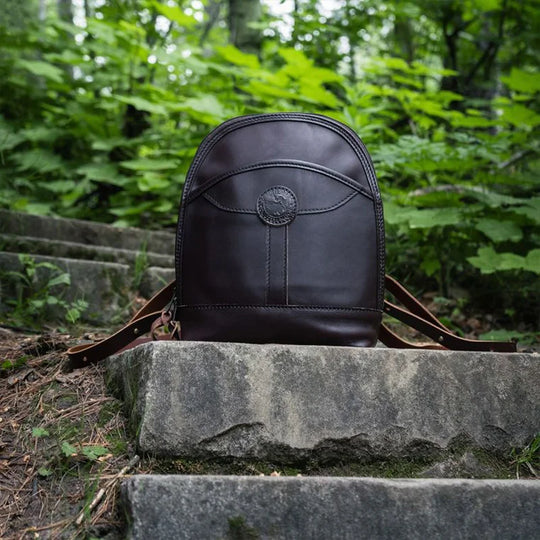 Leather Prestige Pack on Stone Stairs