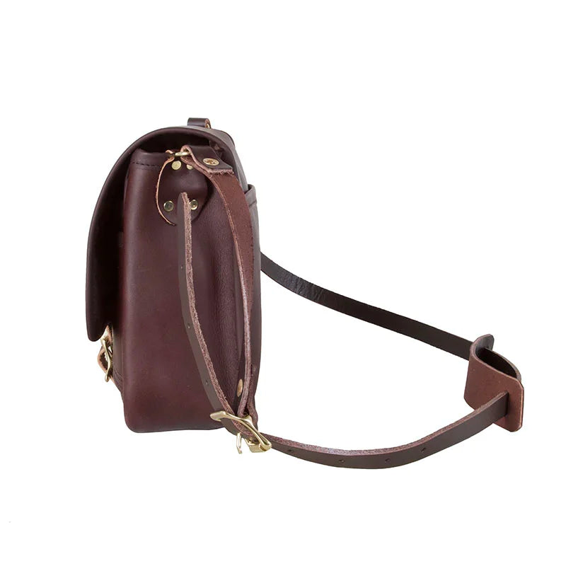 Conceal and Carry Leather Mini Haversack Side View