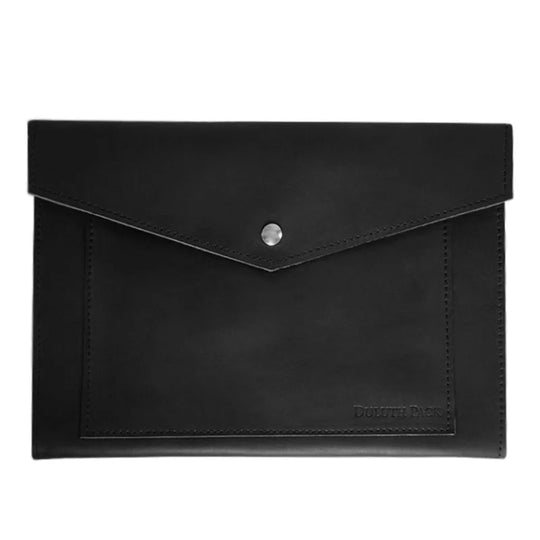 Leather Business Portfolio in Black