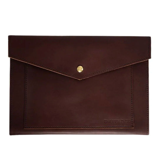 Leather Business Portfolio in Brown