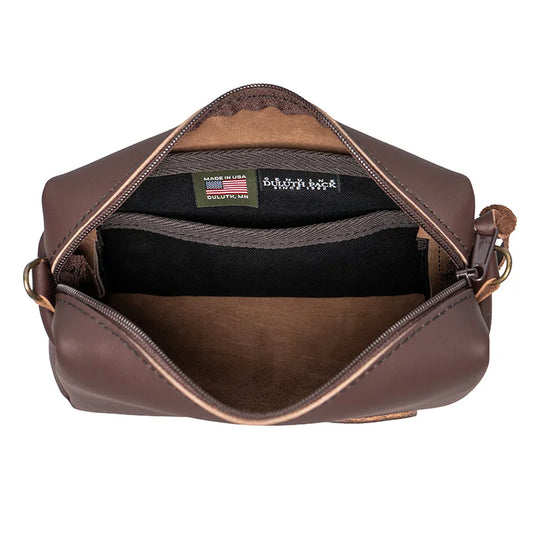 Leather Riverwalk Purse Open with Inside Pockets