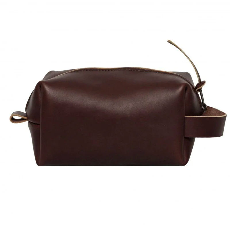 Leather Travel Kit Bag Back