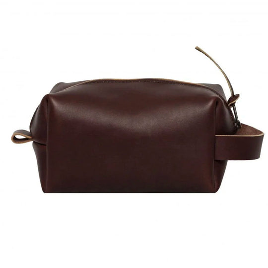 Leather Travel Kit Bag Back