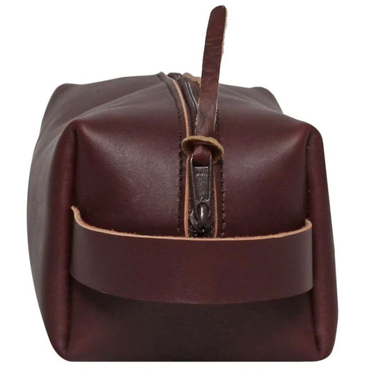 Leather Travel Kit Bag Side Handle